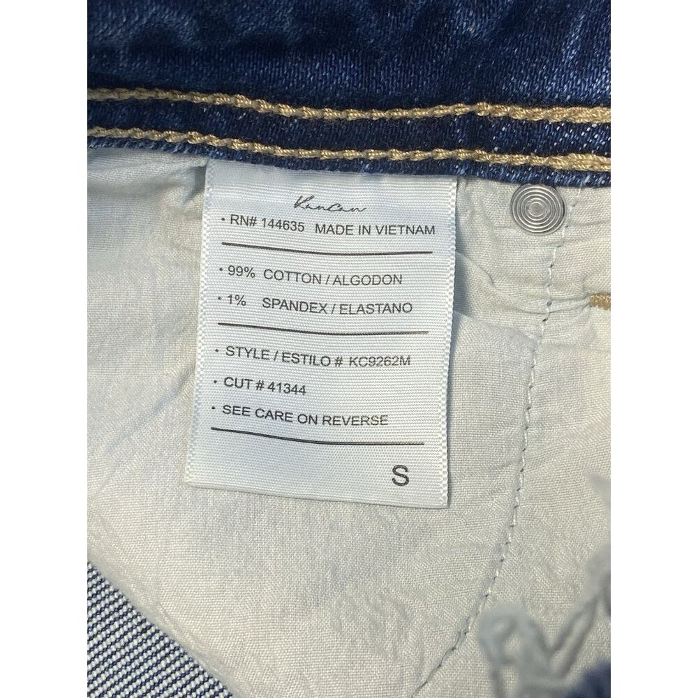 KanCan Jean Shorts Sz S Stretch Frayed Hem 5 In Inseam Medium Wash - Picture 5 of 9